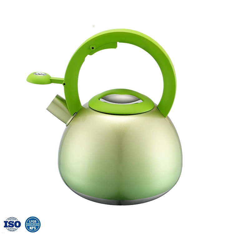 Home Appliances Green 1L Camping Stainless Steel Water Tea Pot Whistling Kettle