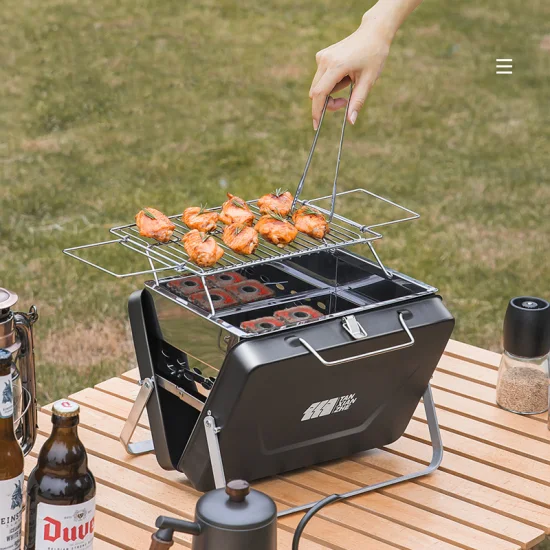 Parrilla de barbacoa ligera Estufa de picnic portátil Camping Viajes al aire libre Wyz16083